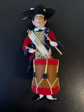 (J) CW Drummer 2012 Signed Colonial Williamsburg Gladys Boalt Hand Made Ornament