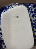 Bennington Pottery Dark Blue Agate Divided Baking Dish (A)