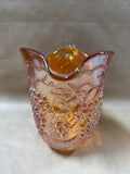 Marigold Carnival Glass Grapes Water Pitcher