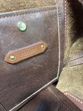Brown Plentiful FOUNT Leather Shoulder Purse (A)