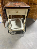 Two Tone Drop Side Tea Cart with Removable Tray