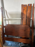 Queen Canopy Bed with Rails & Slats