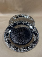 Set Of 5 Light Weight Silver Chargers