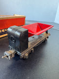 No. 3659 Remote Control Dump Car with Electric Couplers Vintage Lionel Train for “O” Gauge Track with Box & No. 160 Dump Bin