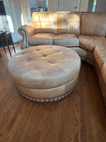 Leather Sectional Sofa with Ottoman***HEAVY ITEM***