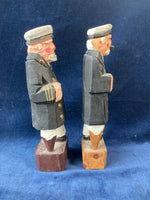 Pair of Wooden Carved Peg Leg Sailors