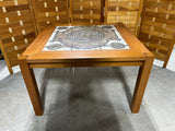 Danish Mid Century Modern Teak Coffee Table with Tile Top by OX ART, 2 Available, PRICED INDIVIDUALLY, $695 Each