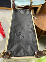 Tufted Bench on Casters with Butterfly Fabric
