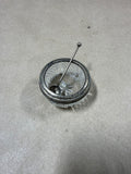 Clear Glass Salt Cellar With Silverplate Rim And Spoon (a)