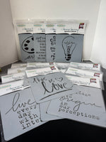 16-Piece Donna Downey Studios Live Inspired Mixed Media Signature Stencils