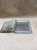 Metal And Glass Mirrored Jewelry Box With Bicycle — Signed By Artist