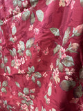 Oblong Red Floral Table Cloth