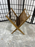 Vintage Mid Century Modern Style Folding Magazine Rack