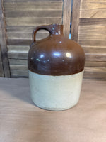 Two Toned Stoneware Whiskey Jug