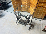 Antique Singer Base with Glass Top