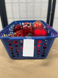 Red Tone Ornament Lot, 19 pc