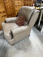 Bradington Young Leather Chair with Throw Pillow***HEAVY ITEM***