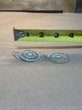 Round Silver Tone Earrings