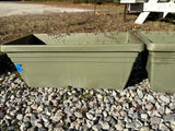 Two Green Plastic Deck Rail Planters
