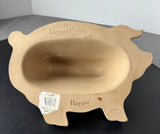 Haeger Natural Stone Pig Shaped Microwave Bacon Cooker