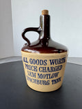 Jack Daniels Old No. 7 Vintage Stoneware Tennessee Whiskey Jug