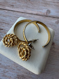 (C) Pair of Gold Tone Earrings