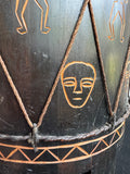 20” Carved Wooden African Drum