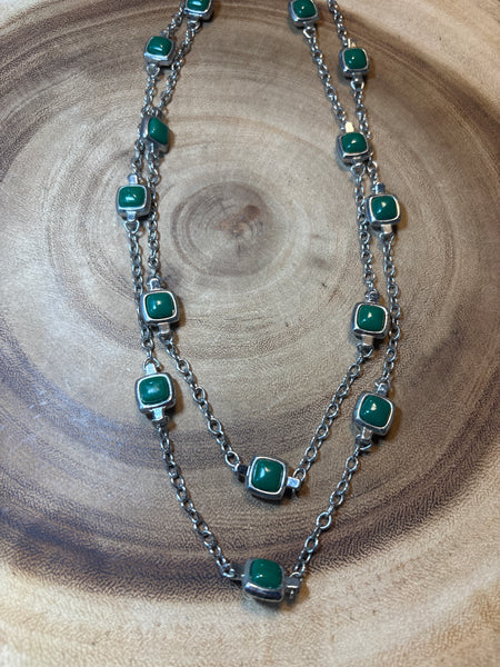 Talbot’s Silver & Green Necklace
