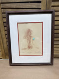 “Brigitte” Nude Woman Sketch Lithograph By Connie King - Numbered And Signed