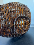 Primitive Style Dark Woven Basket