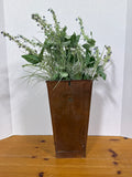 Metal Wall Pocket With Faux Greenery
