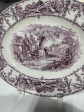 47-Piece A.J. Wilkinson Pastoral Davenport Purple Transferware China Set