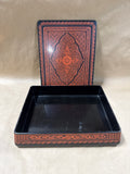 Black And Orange Japanese Lacquer Writing Box