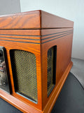The Crosley CR245 Director Retro Style 3-Speed Turntable with CD Recorder & AM/FM Radio