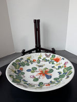 Andrea by Sadek Asian Inspired Butterfly Floral XL Decorative Plate with Easel