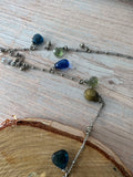 Ann Taylor Loft Wire Wrapped Teardrop Stone Charm Necklace
