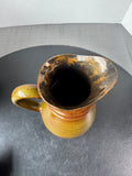Green Rustic Wood Look Ceramic Pitcher Vase