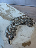 Kenneth Jay Lane Silver Tone Feather Plume Brooch