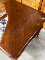 France & Sons Danish Two Tier Corner End Table with Tile Top