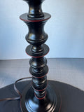 Black Metal Candlestick Style Table Lamp (WORKS)