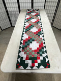 Patchwork Christmas Themed Table Runner by American Pacific Enterprises Inc.  67"x15"