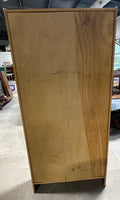 Teak Veneer Particle Board Tall Bookcase