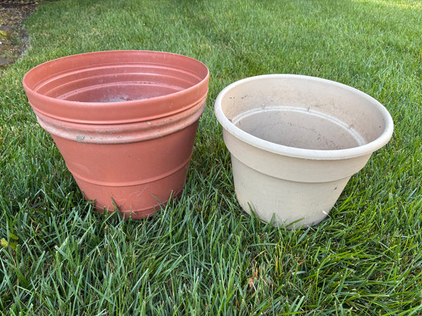 Two Plastic Planters