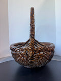 Primitive Style Dark Woven Basket
