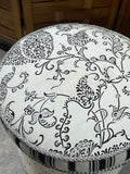 Black & White Upholstered Stool/Seat