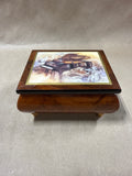 (B) Italian Ercolano Piano Footed Music Box WORKS