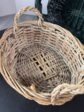 Trio of Green & Natural Woven Baskets
