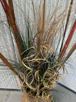 Large Dried Arrangement in Vintage Woven Basket