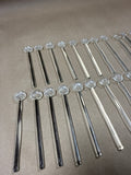 Lot Of 23 Clear Glass Seashell Stirrers