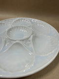 White Iridescent Oyster Plate